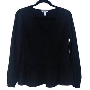 🆕 Nine West V-Neck Peplum Blouse
